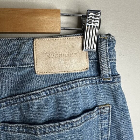 Everlane Womens Super Soft Straight Leg Jeans Size 28 Cotton Med Wash Mid Rise - Picture 6 of 12